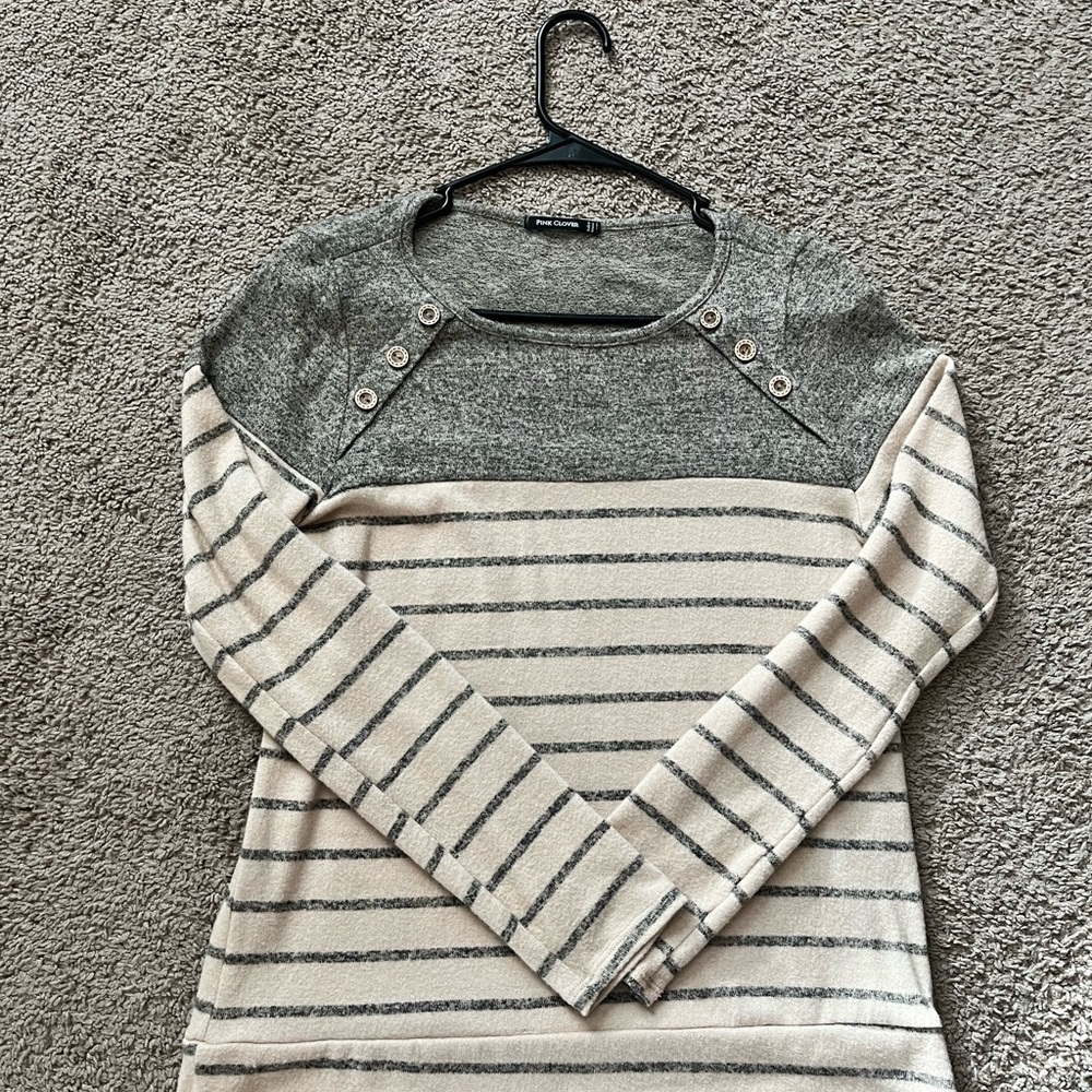 Soft cozy Pink Clover sweater